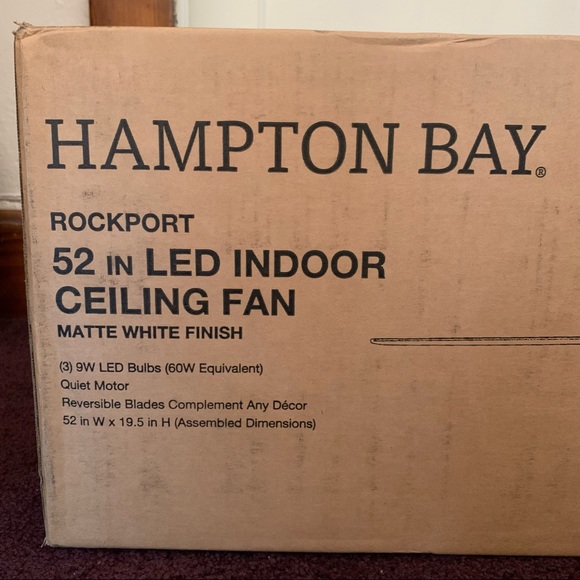 NEW 5 Blade White Ceiling Fan - Picture 3 of 7